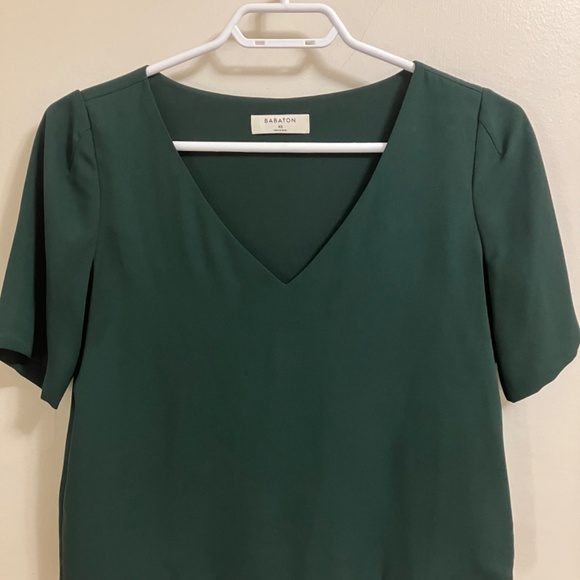 Forest Green Babaton Short Sleeve Top - Picture 3 of 3